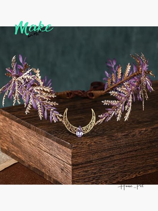 Woodland Fairy Crown Circlet for Renaissance Faire Halloween Elf Cosplay main image 5